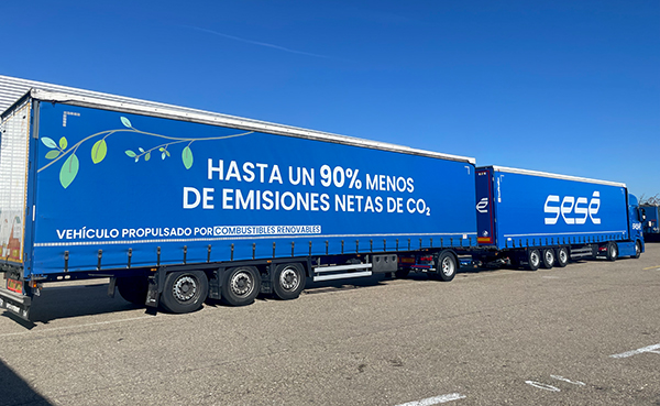 La flota propulsada por combustibles renovables reduce el 90 por ciento de las emisiones de CO2 en cada trayecto.